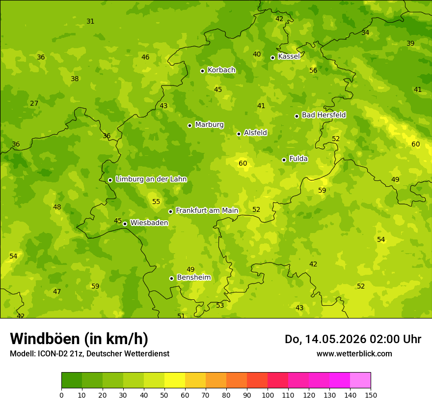 Maximale Windböen