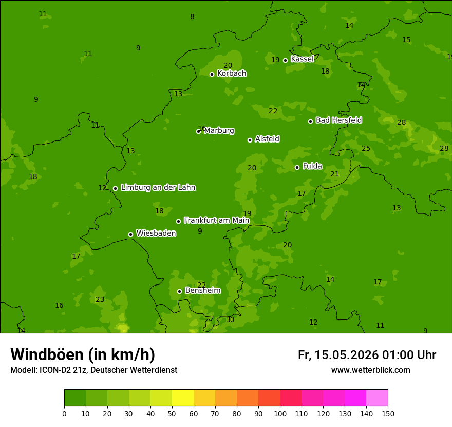 Maximale Windböen