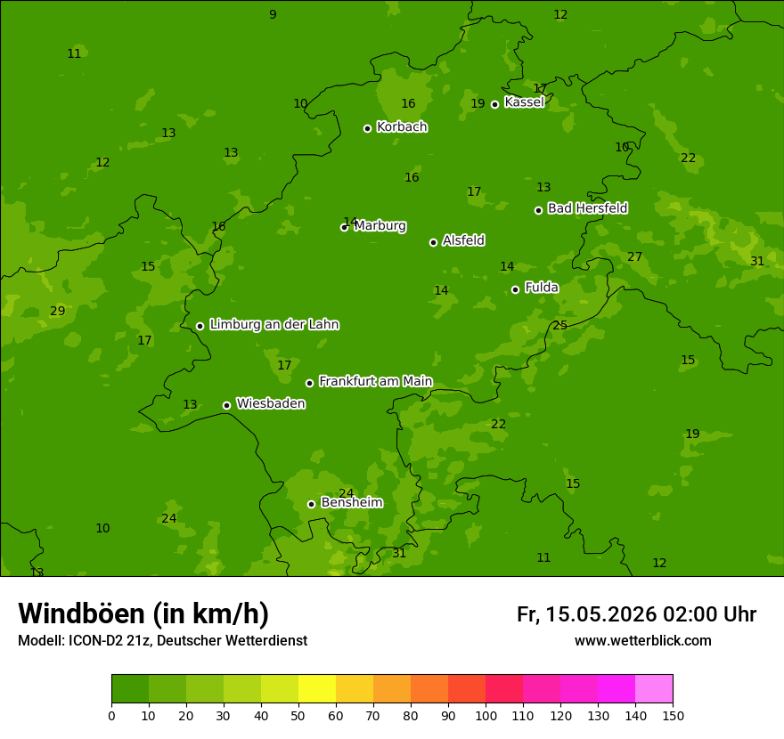 Maximale Windböen