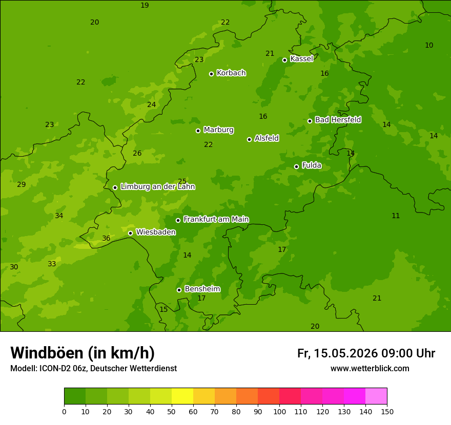 Maximale Windböen