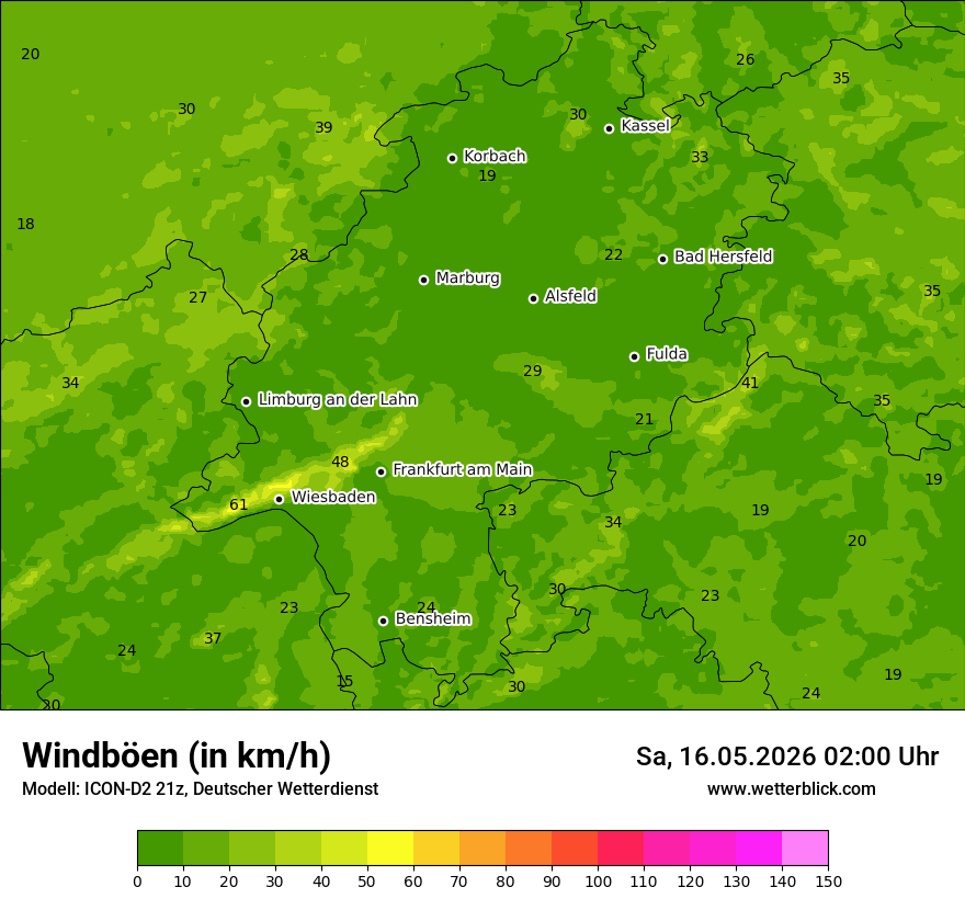Maximale Windböen