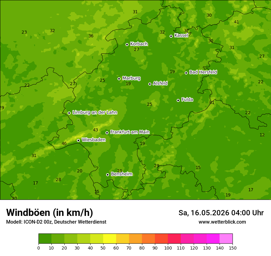 Maximale Windböen