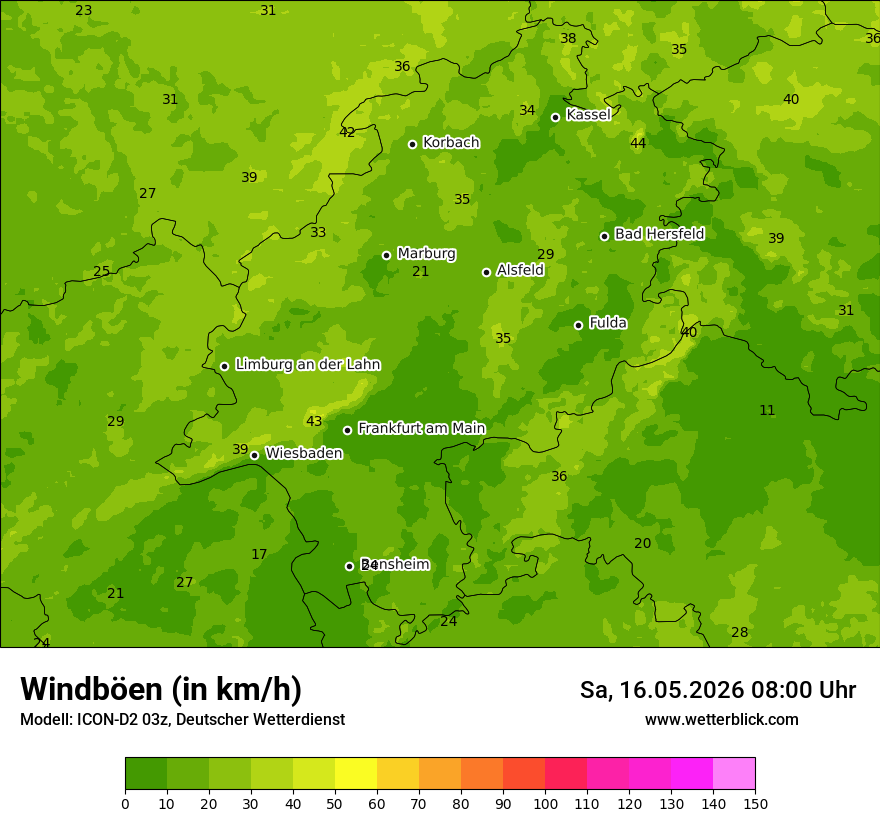 Maximale Windböen