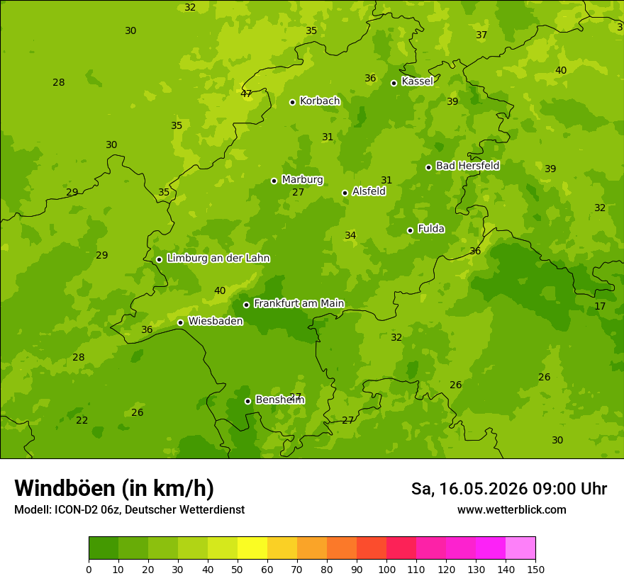 Maximale Windböen