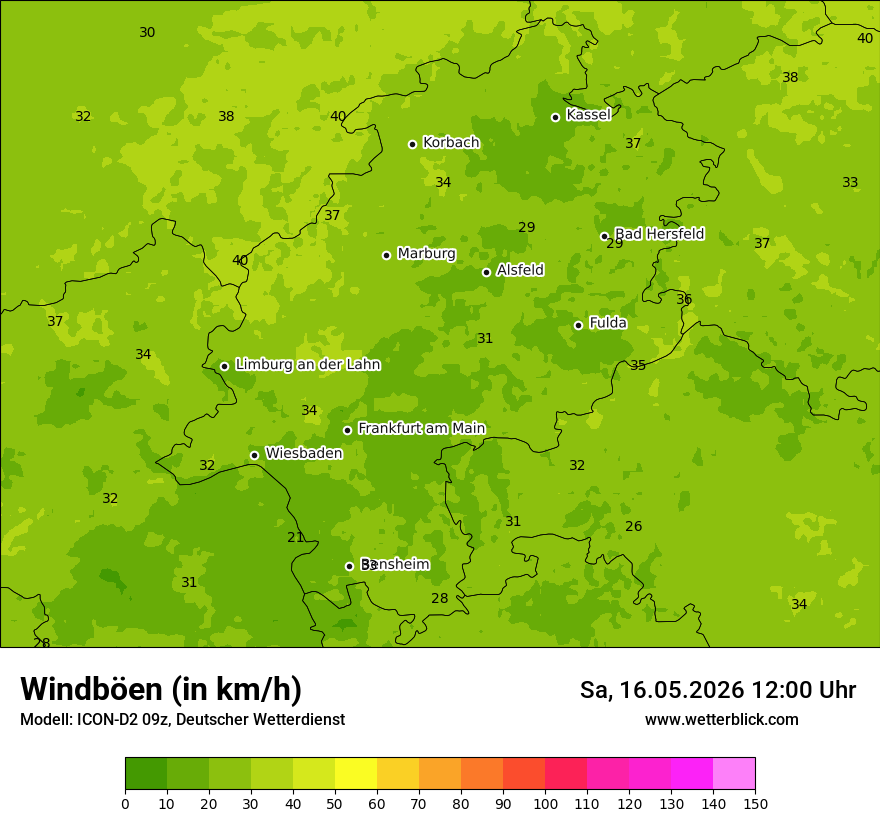 Maximale Windböen