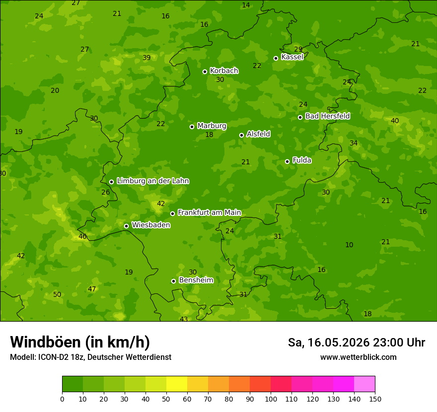 Maximale Windböen