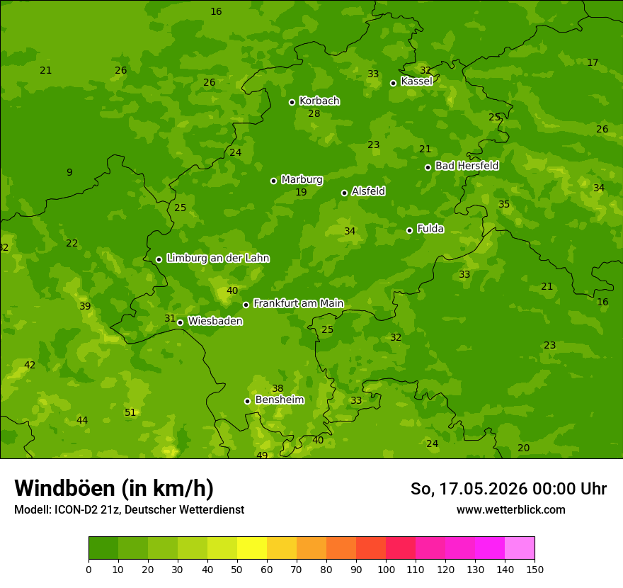 Maximale Windböen