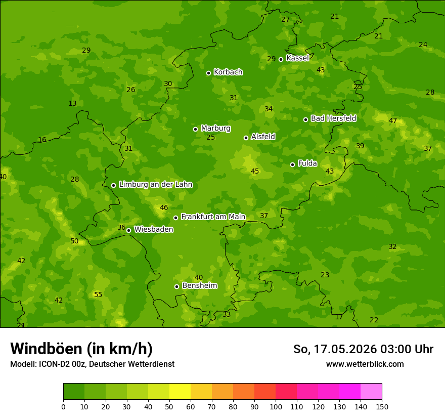 Maximale Windböen