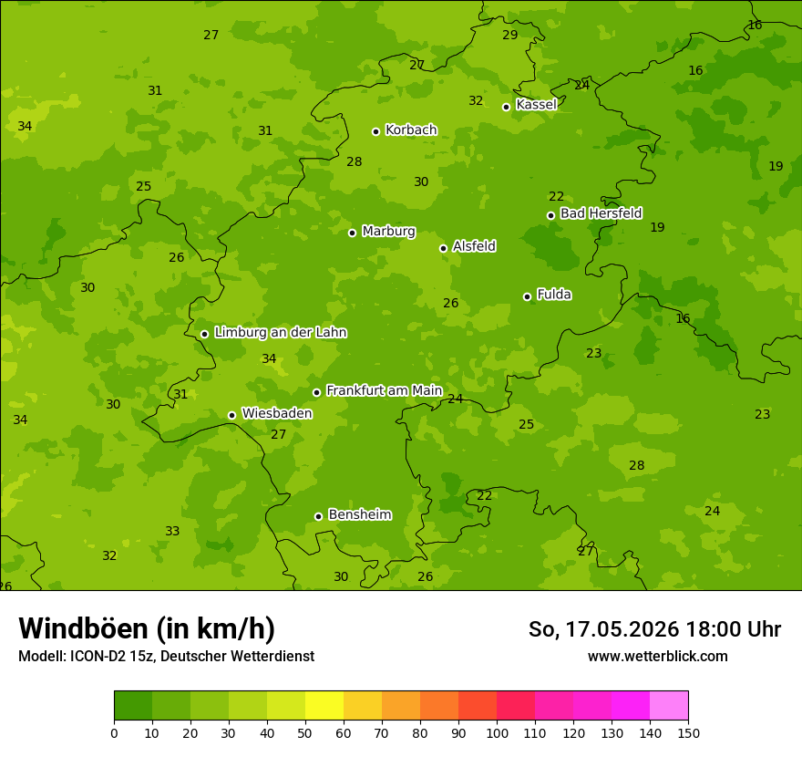 Maximale Windböen