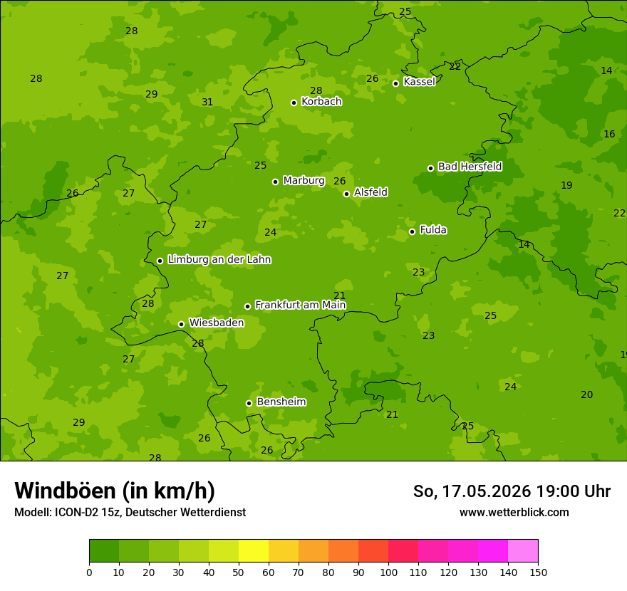 Maximale Windböen