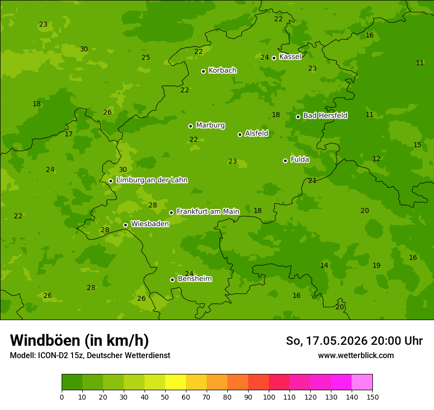 Maximale Windböen