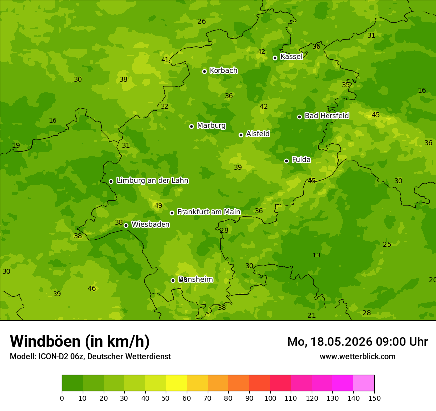 Maximale Windböen