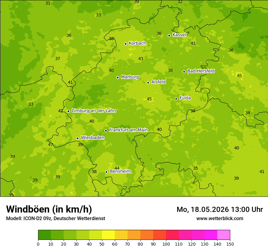 Maximale Windböen