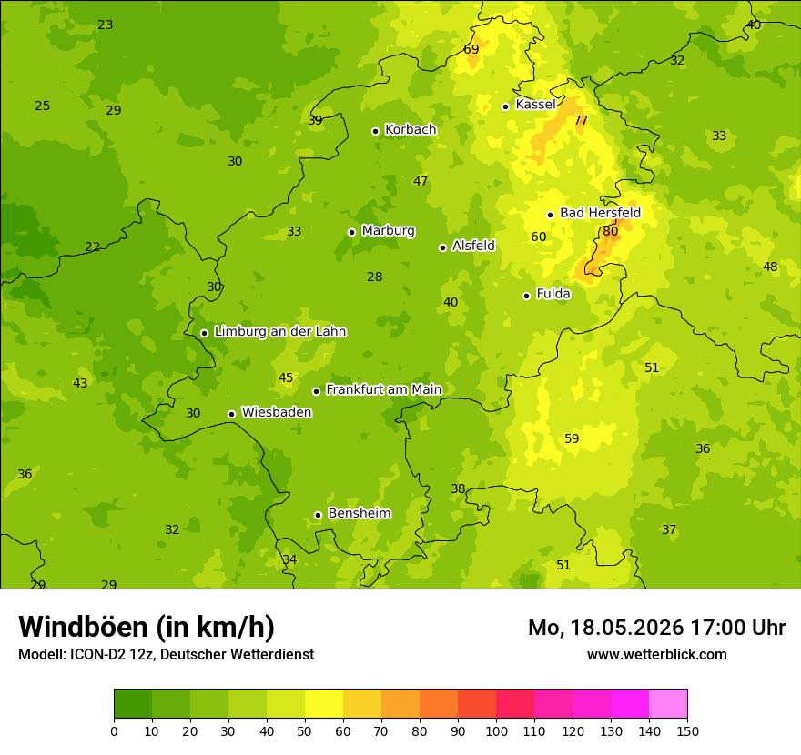 Maximale Windböen