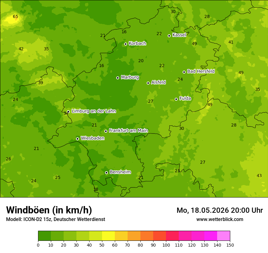 Maximale Windböen