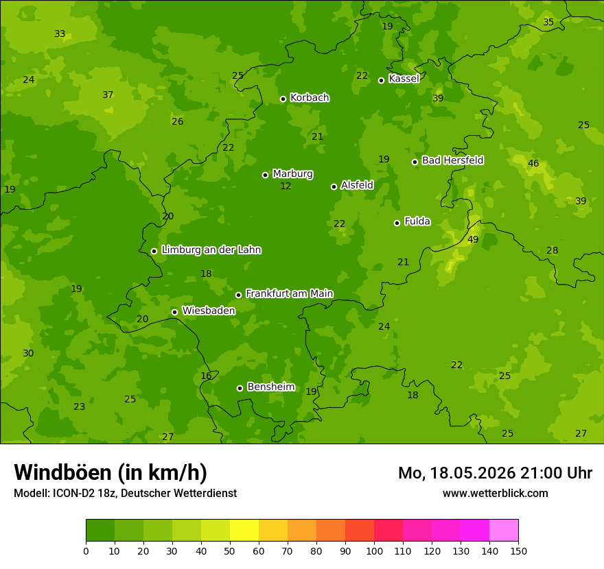 Maximale Windböen