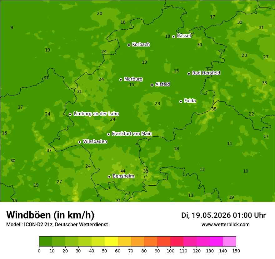 Maximale Windböen