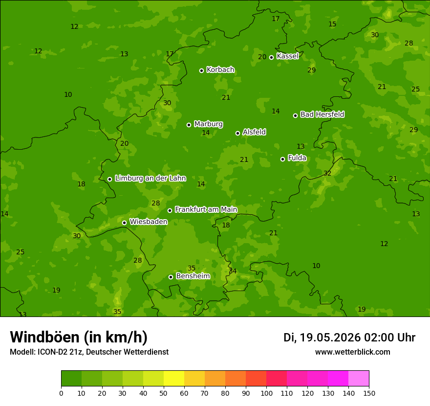 Maximale Windböen