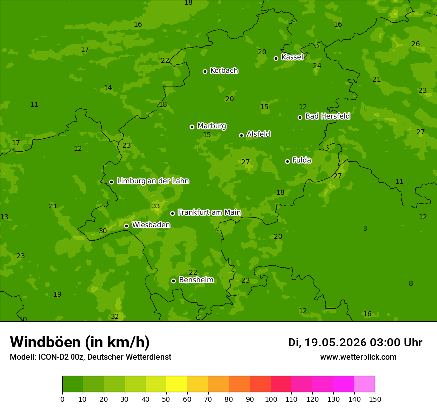 Maximale Windböen