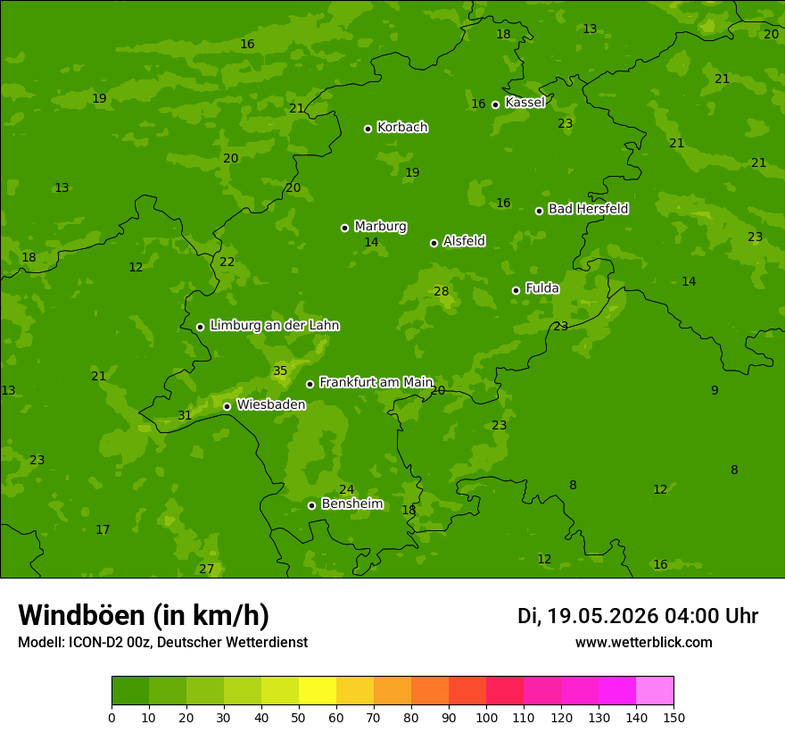 Maximale Windböen