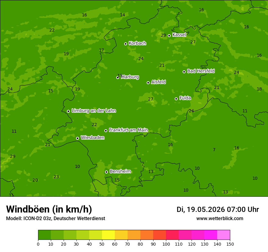 Maximale Windböen