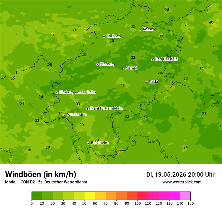 Maximale Windböen