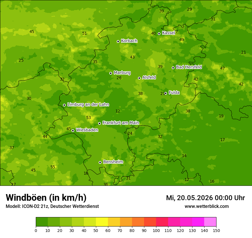 Maximale Windböen