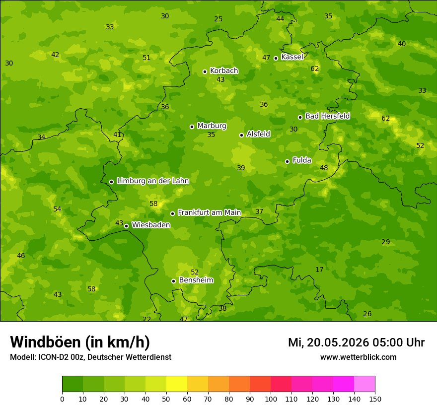 Maximale Windböen