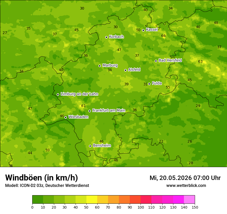 Maximale Windböen