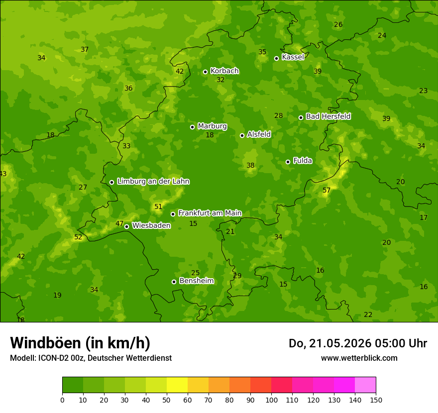 Maximale Windböen