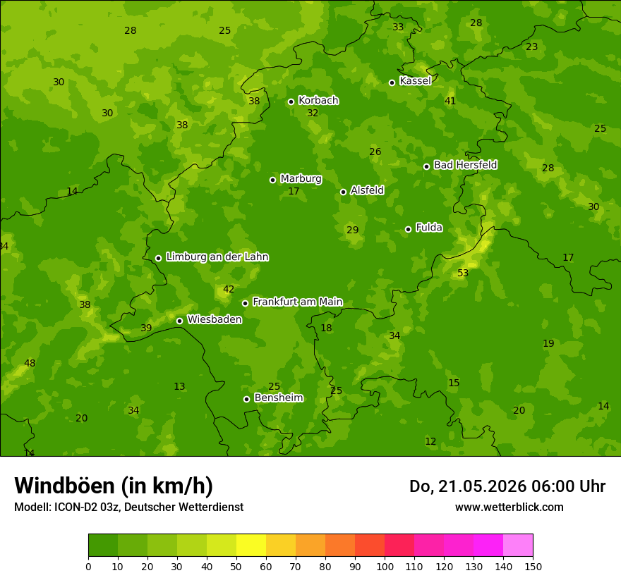 Maximale Windböen