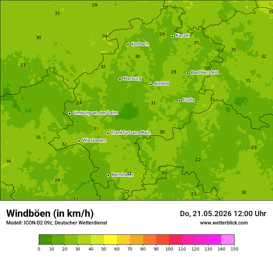 Maximale Windböen