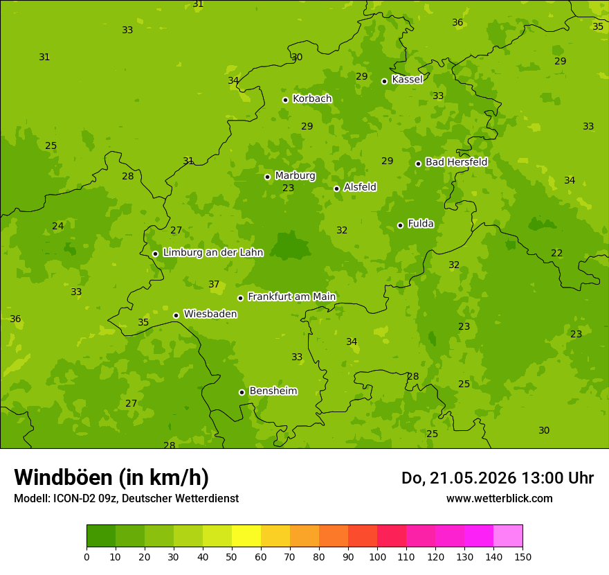 Maximale Windböen