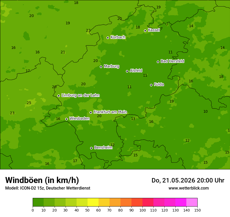 Maximale Windböen