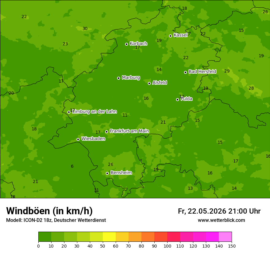 Maximale Windböen