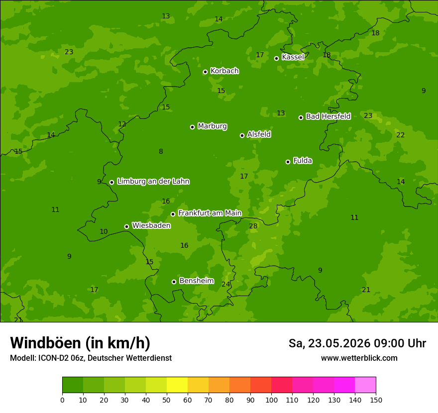 Maximale Windböen