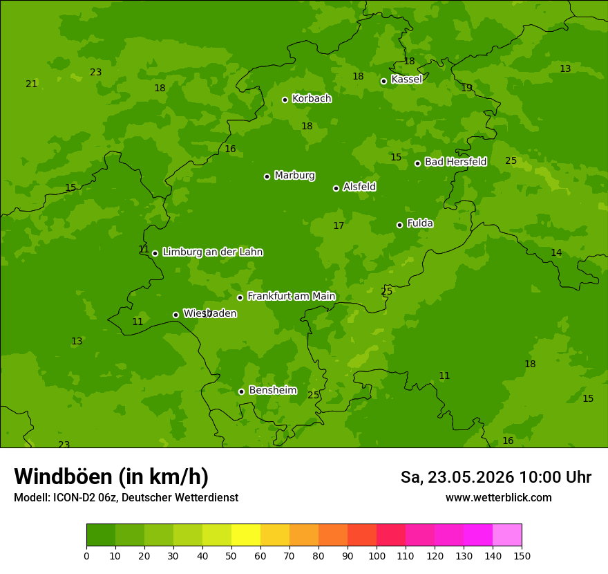 Maximale Windböen