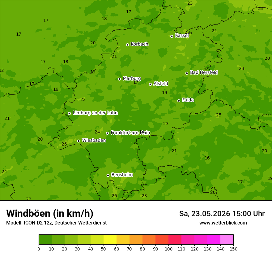 Maximale Windböen
