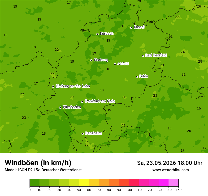 Maximale Windböen