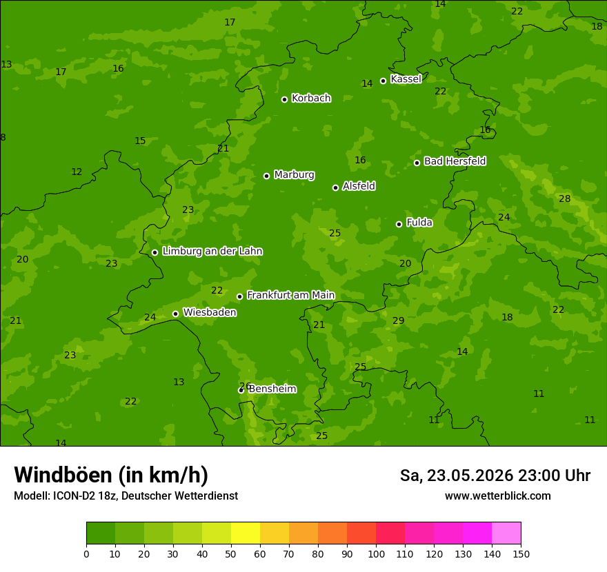 Maximale Windböen