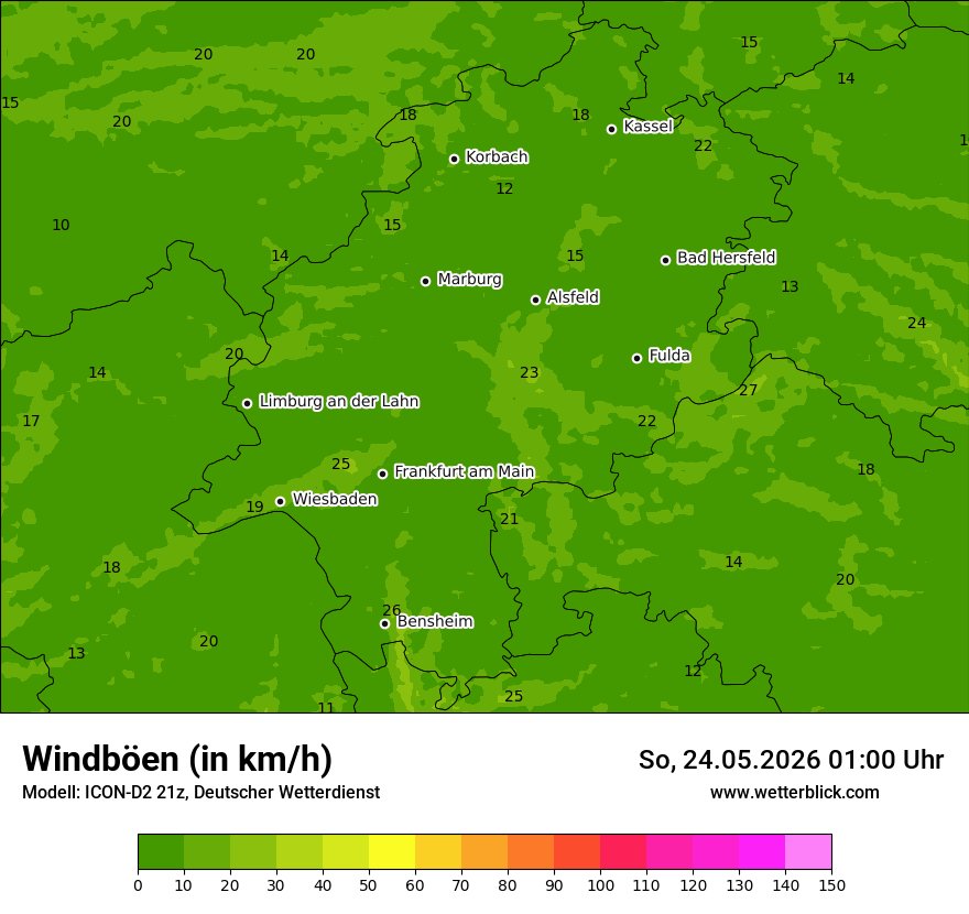 Maximale Windböen