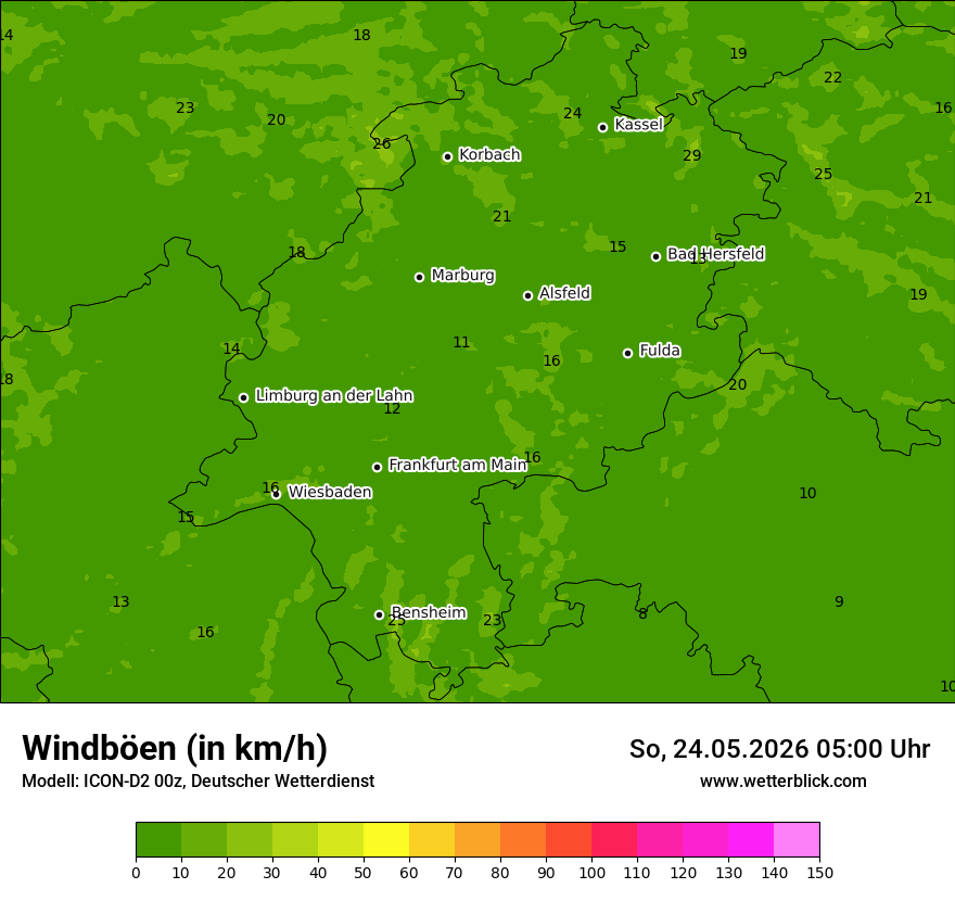 Maximale Windböen
