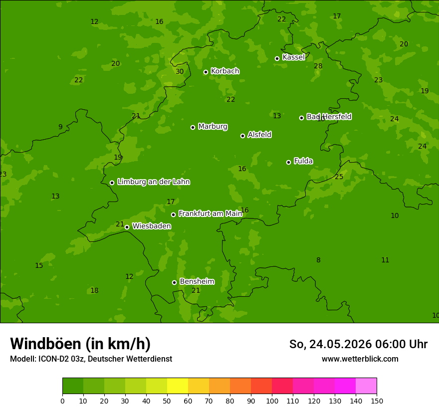 Maximale Windböen