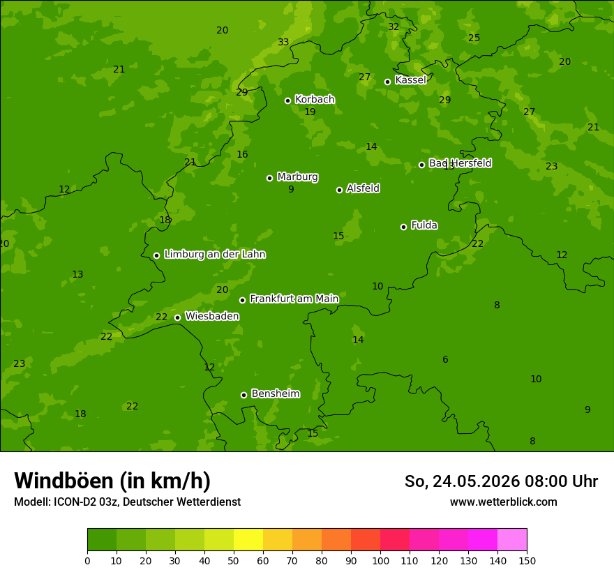 Maximale Windböen
