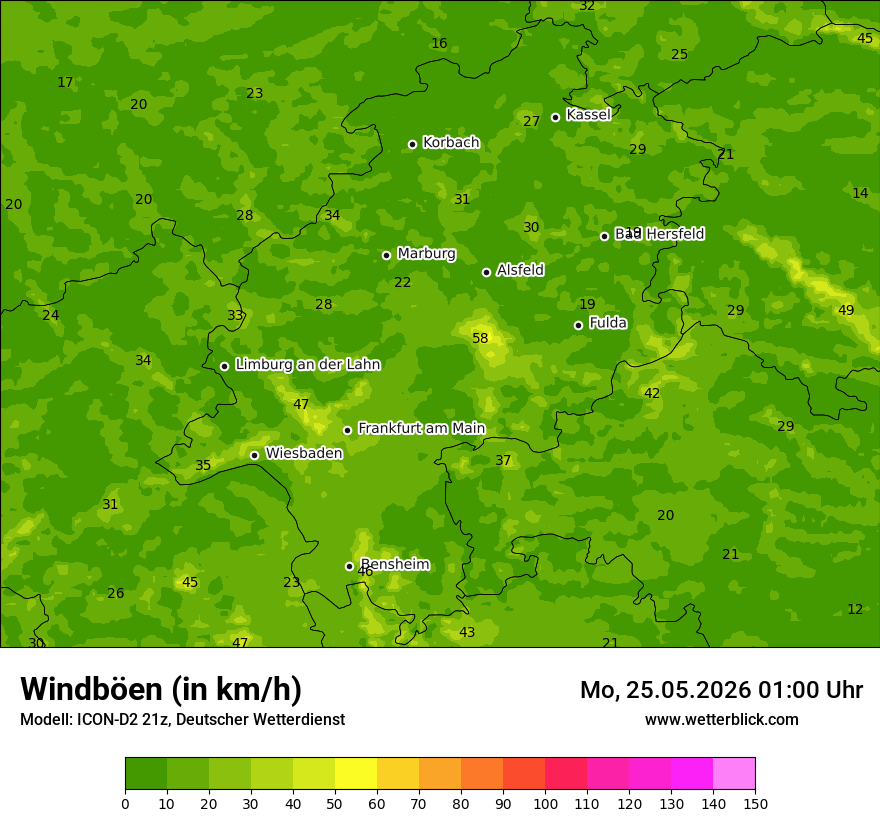 Maximale Windböen