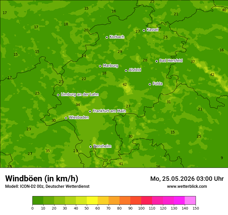 Maximale Windböen