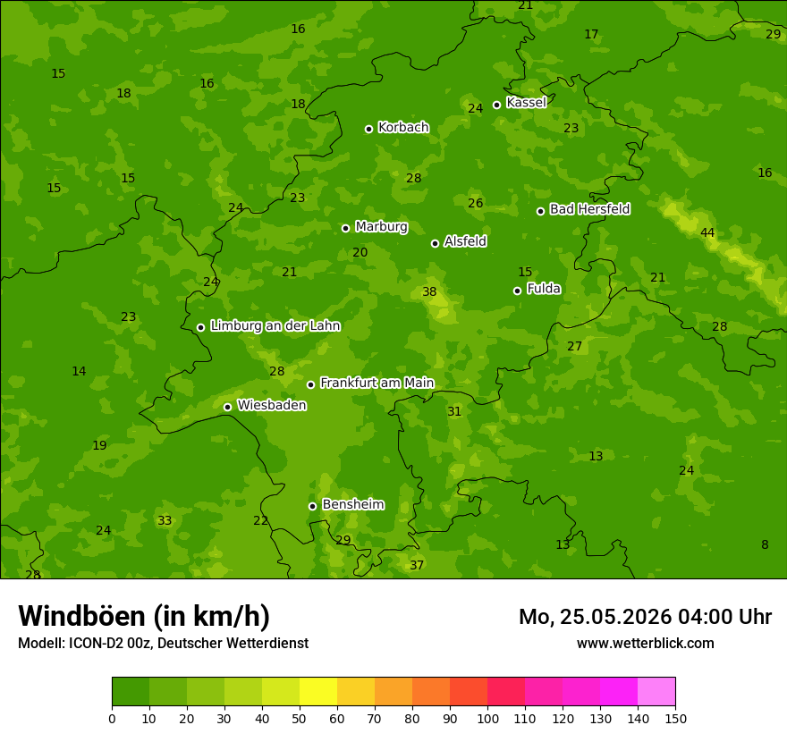 Maximale Windböen