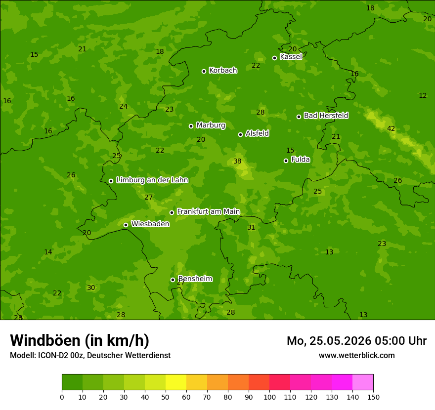 Maximale Windböen