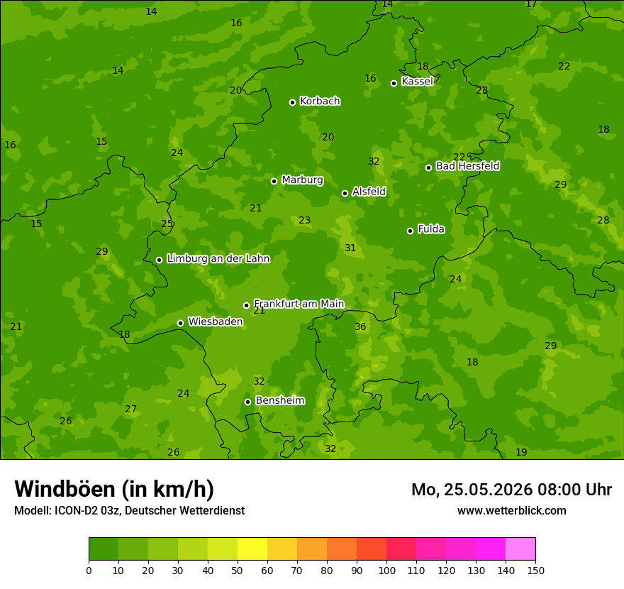 Maximale Windböen