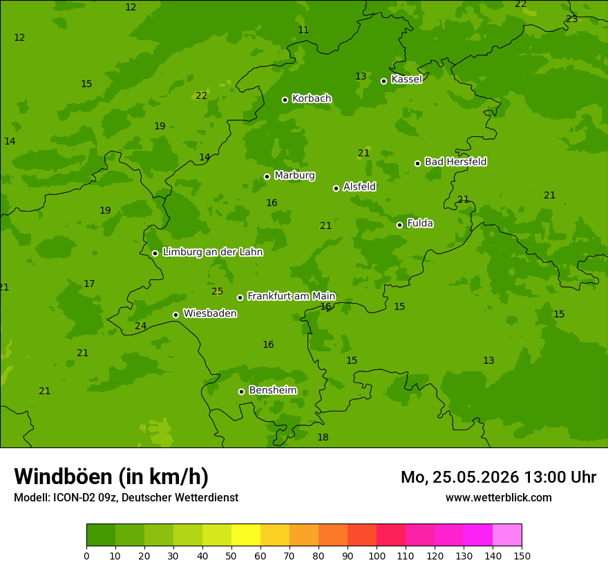 Maximale Windböen